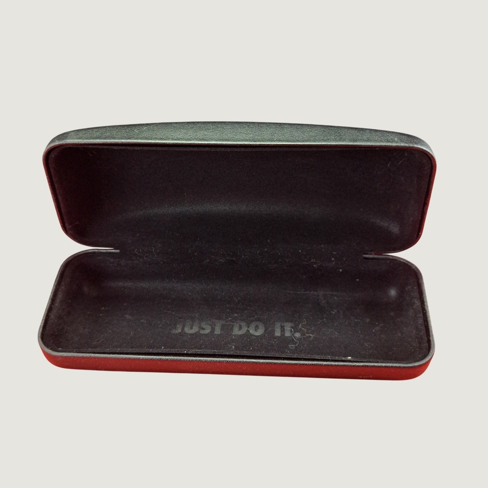 Nike Eyewear Case Unisex One Size Black Excellent Hard Shell Swoosh Logo